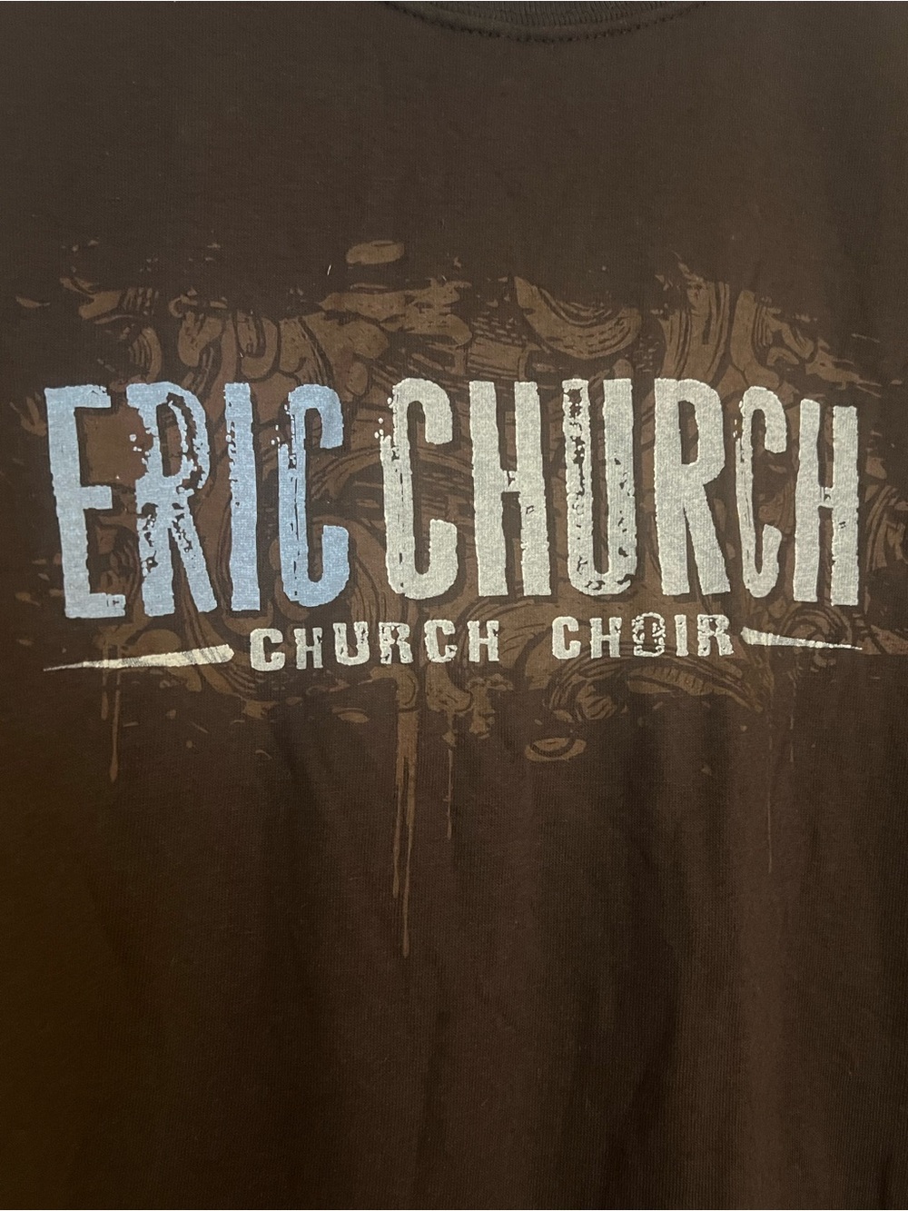 Eric Church Church Choir Brown Graphic Concert T-Shirt Gildan Size M - Picture 3 of 4